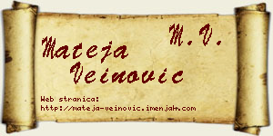 Mateja Veinović vizit kartica